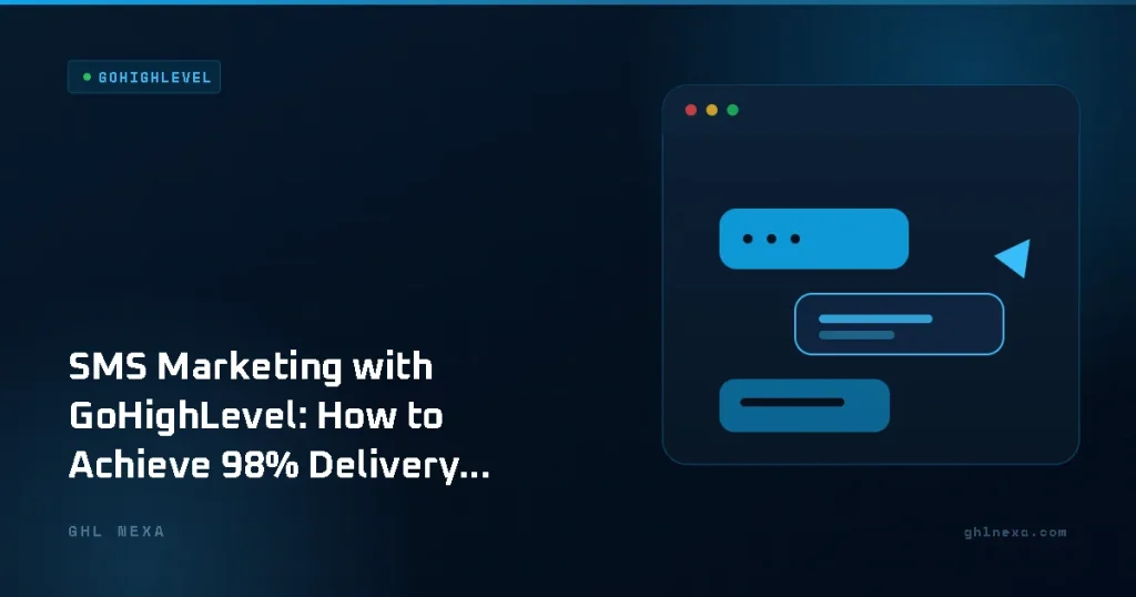 SMS Marketing with GoHighLevel: How to Achieve 98% Delivery Rates in 2026 – GoHighLevel illustration by GHL Nexa