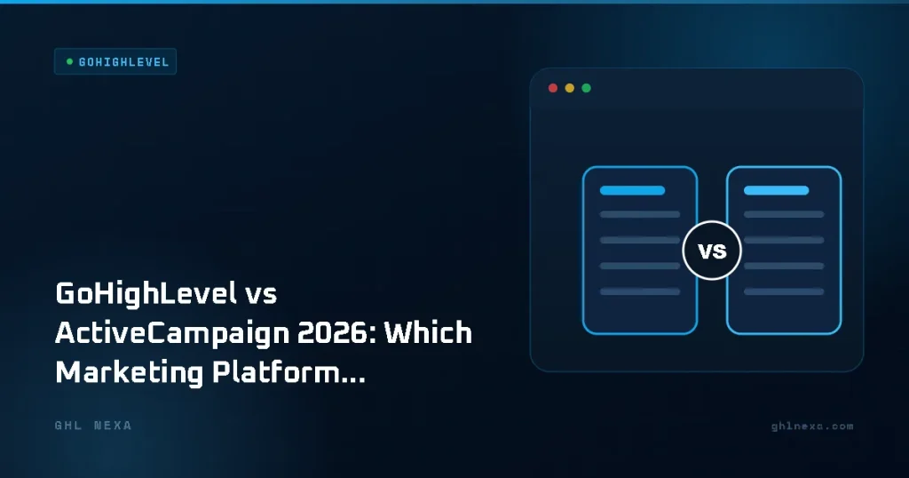 GoHighLevel vs ActiveCampaign 2026: Which Marketing Platform Should You Choose? – GoHighLevel illustration by GHL Nexa