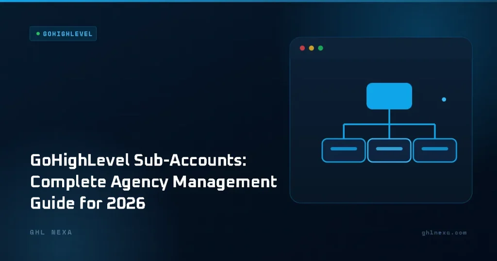 GoHighLevel Sub-Accounts: Complete Agency Management Guide for 2026 – GoHighLevel illustration by GHL Nexa